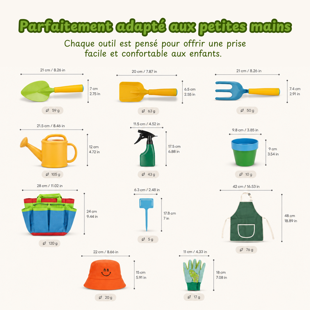 Jardeo™ — Kit jardinage complet pour petit jardinier